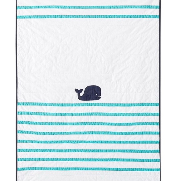 NWT~ Pottery Barn Kids Hamptons Whale Quilt - Picture 1 of 6